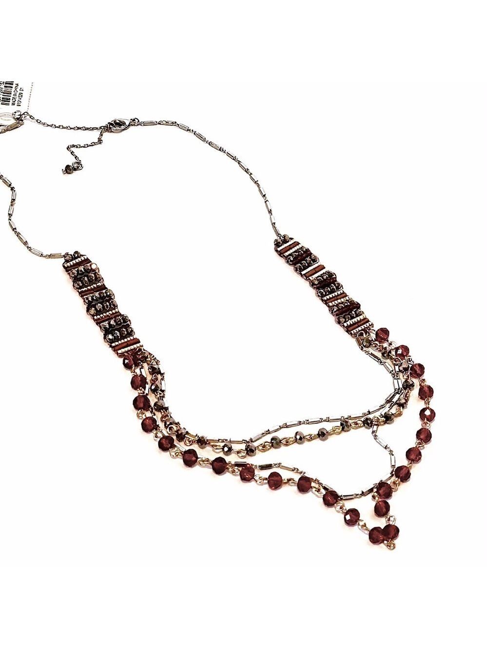 J Jill Multi Strand Purple Beaded Necklace NWT - Picture 6 of 6